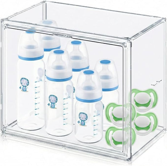 Baby Bottle Storage Organizer for Countertop, Small Clear Bottle Organizer by Providinglifelongserviceforyourbetterlife