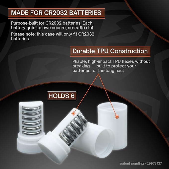Slimline Coin CR2032 Battery Case, soft durable material - Image 2
