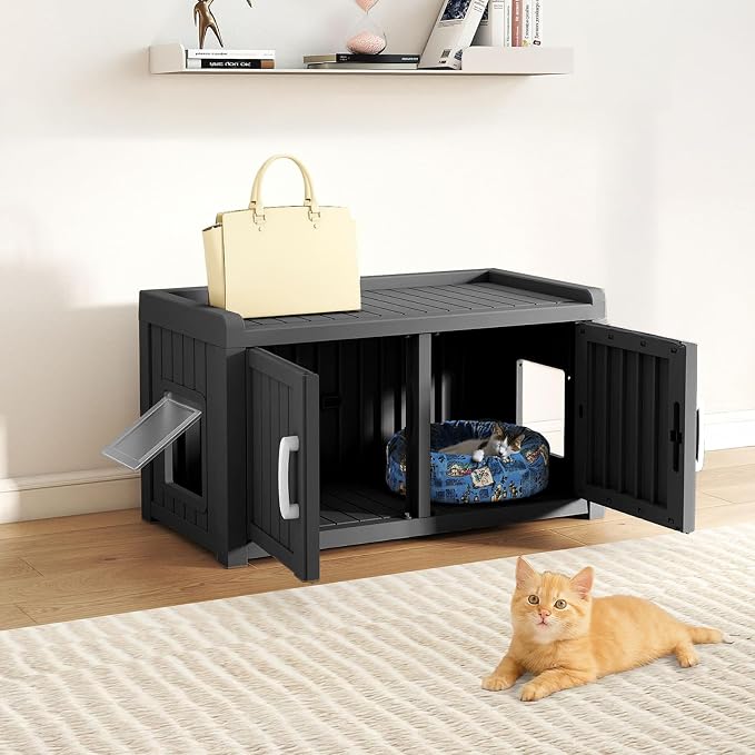 2 Doors Shoe Storage Bench - Image 2