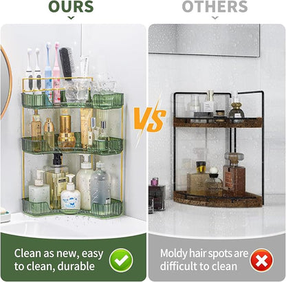 Upgraded 3-Tier Corner Bathroom Countertop Organizer – Spacious Storage - Image 4