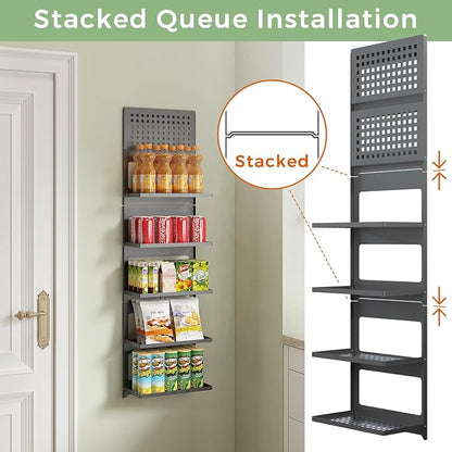 2-Tier Folding Metal Shelf Wall Mounted | Small Foldable Wall Shelf | Dorp Down - Image 6