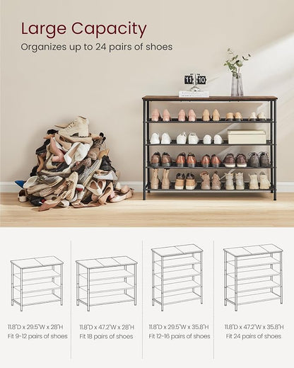 VASAGLE Shoe Rack, 5-Tier Shoe Storage Organizer - Image 6