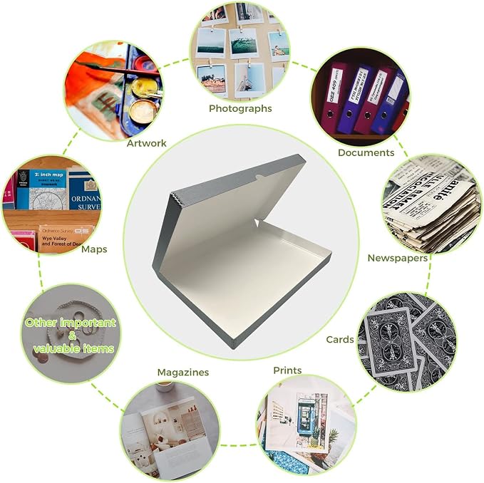 Lineco Clamshell Archival Storage Box, 13.5x19.5x1.75 Inch, Organize and Store - Image 9