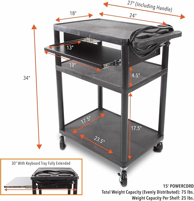 Line Leader Plastic AV Cart - Image 6