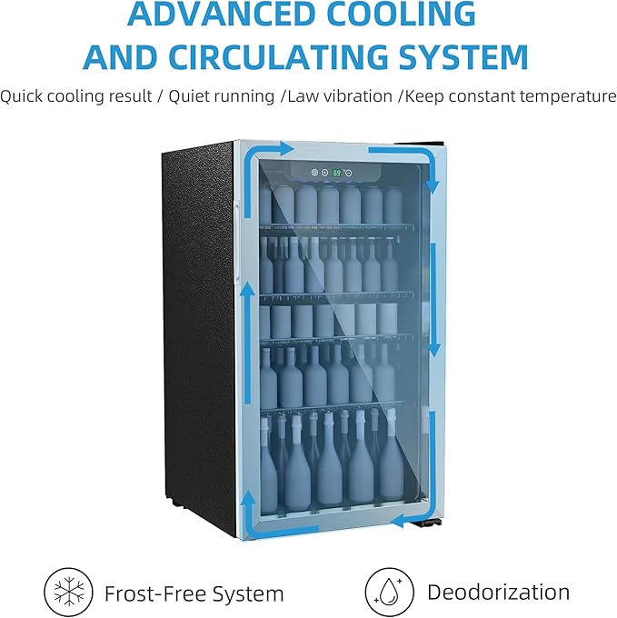 Compact Beverage Refrigerator, 126 Can/3.2 Cubic Feet Fridge - Image 4