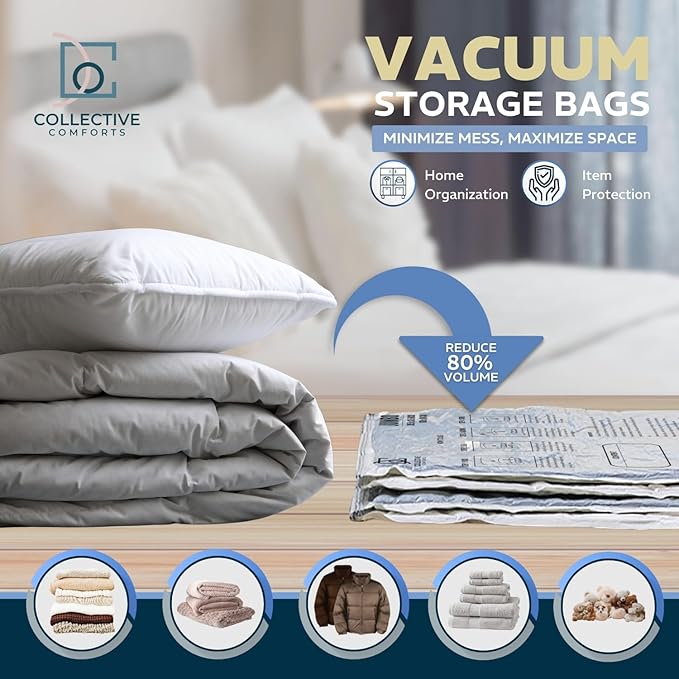 8 Pack Vacuum Storage Bags – 4 XXL & 4 Jumbo Vacuum Seal Bags - Image 3
