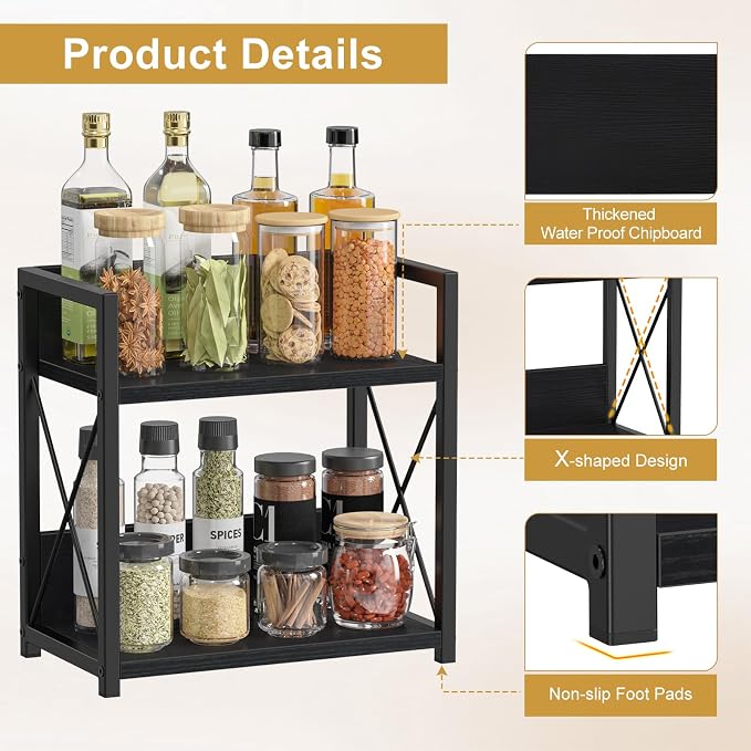 Giikin Countertop Organizer, 2 Tier Coffee Station Organizer - Image 3