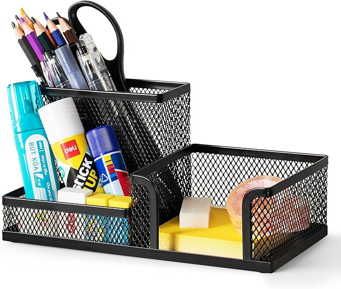 deli Mesh Desk Organizer Office Supplies Caddy by delioffice