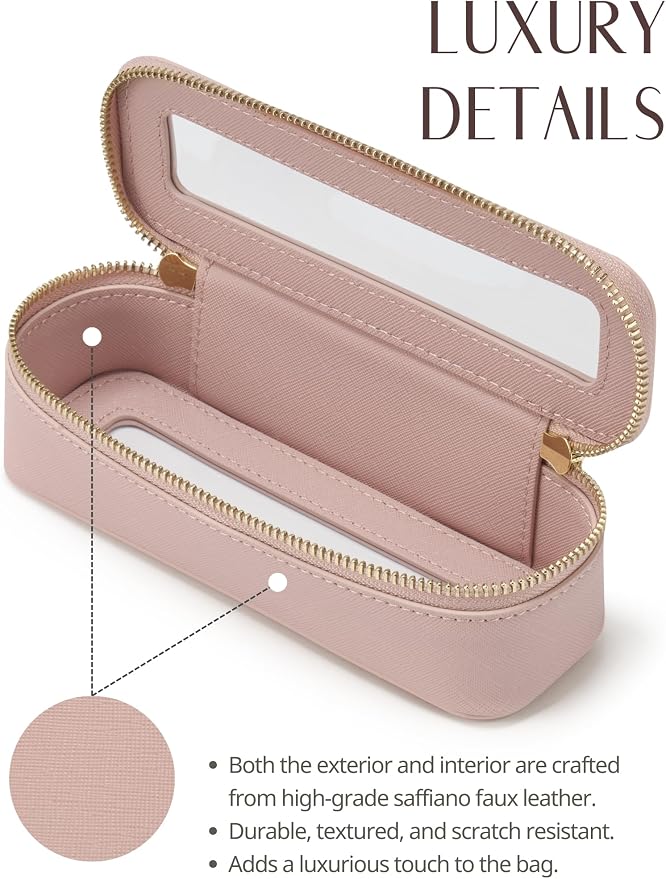 Popvibe Clear Makeup Bag Travel Cosmetic Case Transparent Toiletry Bag - Image 6