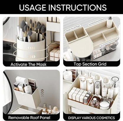 Makeup Organizer, Rotating Cosmetic Storage Organizer - Image 4