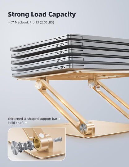 Lamicall Adjustable Laptop Stand, Portable Laptop Riser, Aluminum Laptop Stand - Image 5