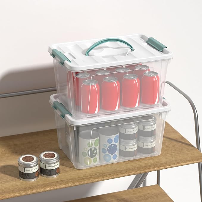 Ramddy 6-Pack 14 Quart Plastic Storage Bin - Image 2