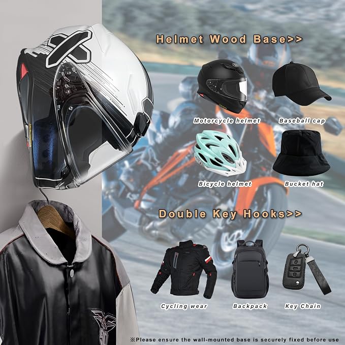 Motorcycle Helmet Holder Wall Mount - Image 5