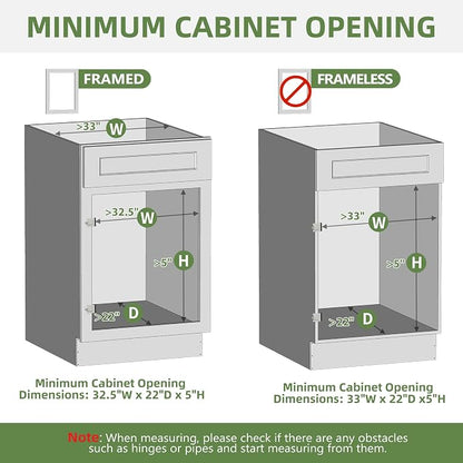 Pull Out Drawers for Cabinets, 31½” W x 21” D Soft Close Pull Out Cabinet - Image 9