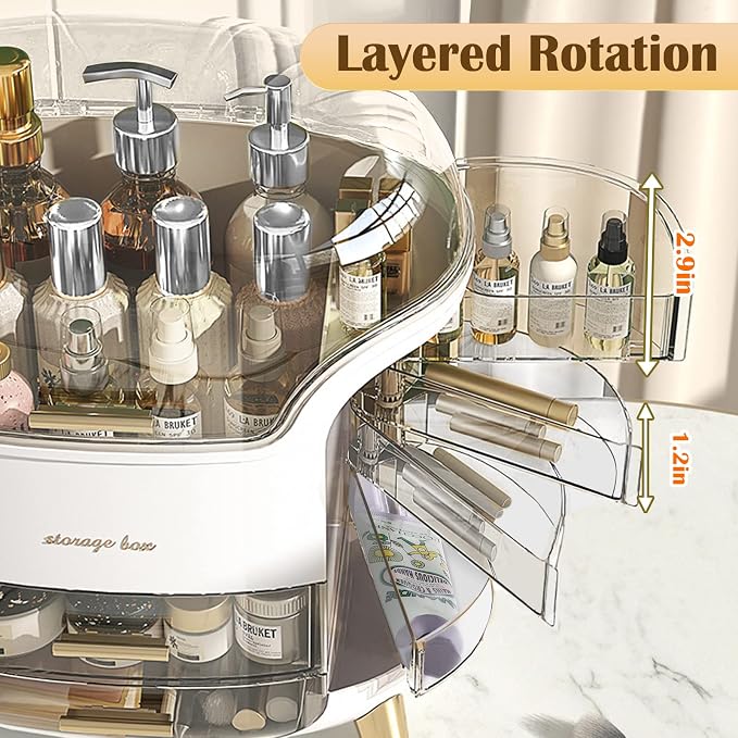 Makeup Organizer & Skincare Organizers, Cosmetic Organizer Box - Image 3