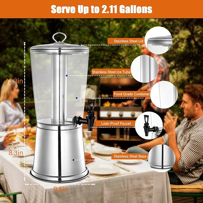 2 Gallons Beverage Dispenser - Image 6