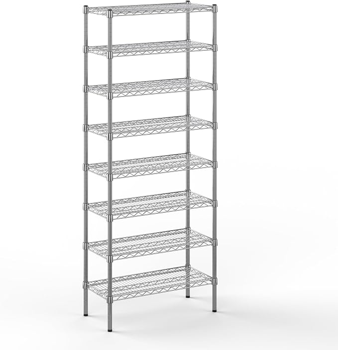 14" Deep x 30" Wide x 74" Height Wire Shelving Kit | 8-Tier | NSF Commercial by Regal+Altair