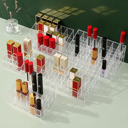 Lipstick Organizer 24 Slots Plastic Clear Cosmetic Display Holder - Image 4