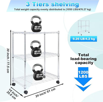 Whitmor 3 Tier Storage Shelves, Heavy Duty - Image 3