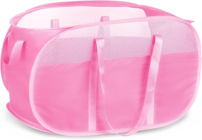 100L Collapsible Laundry Baskets, Tear Proof Pop Up Laundry Hamper by BATTOO
