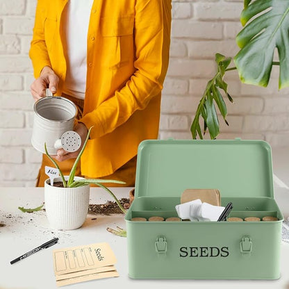 Seed Storage Organizer, 4 Compartment Seed Storage Box - Image 4