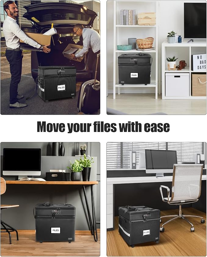 DEEGO Rolling File Box, Fireproof Document Box - Image 7