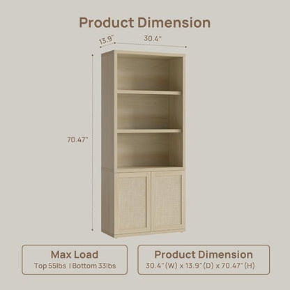 SICOTAS 70.5" Tall Bookshelf - Image 2