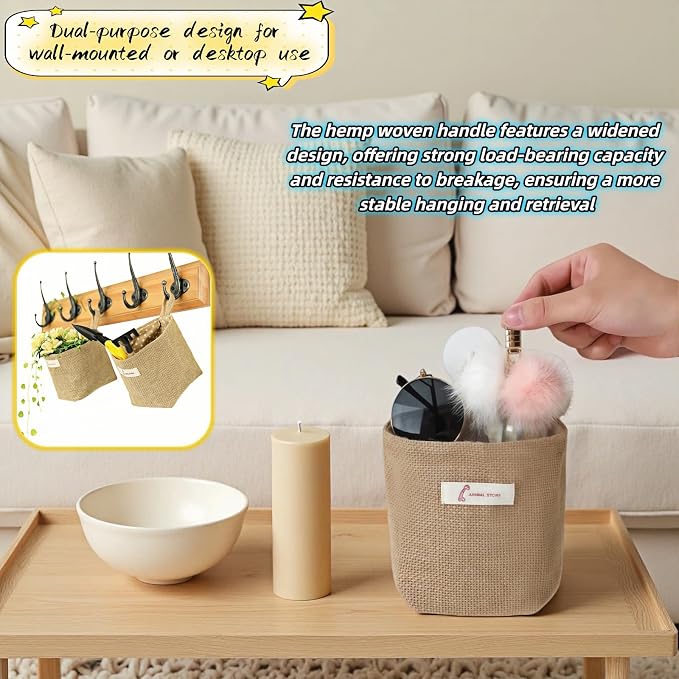 Machine Washable Hemp Cotton Hanging Organizer - Image 3