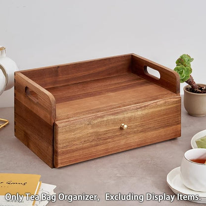 SARUFO Acacia Wood Tea Bag Organizer - Image 4