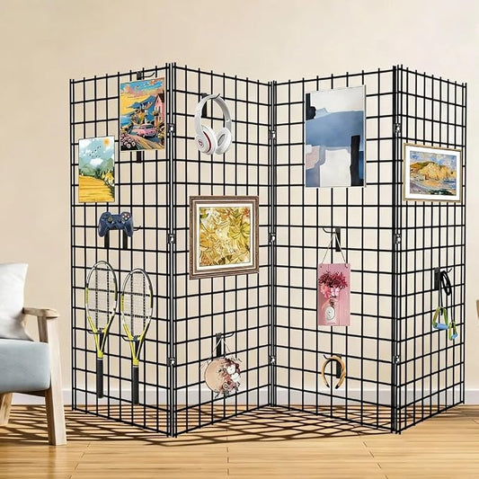 2' x 4' Black Gridwall Panels, Commercial & Home Wall Grid Display by YESON