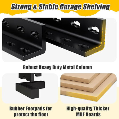 5-Tier Metal Storage Shelves: Heavy Duty Garage Shelving Adjustable Shelves - Image 5