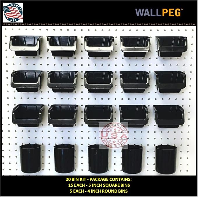 WallPeg Pegboard Bins & Cups by Wallpeg%E2%80%93PegboardAccessories