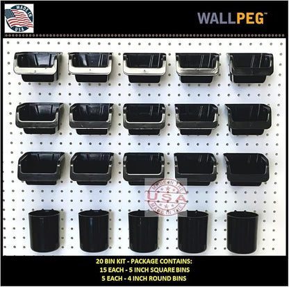 WallPeg Pegboard Bins & Cups by Wallpeg%E2%80%93PegboardAccessories