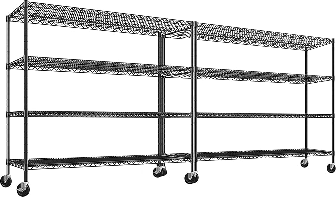 REIBII 60" W ×24" D×65.3" H, 4 Tier Wire Shelving 2878LBS Heavy Duty Steel by REIBII