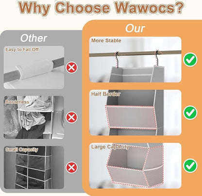 Hanging Closet Organizer 3 Shelf Collapsible Bedroom Closet Organizers and - Image 4