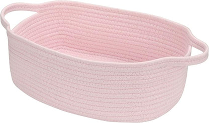 Small Woven Cotton Rope Basket Cute Baby Gift Baskets Empty Decorative Storage by QiANBiRD
