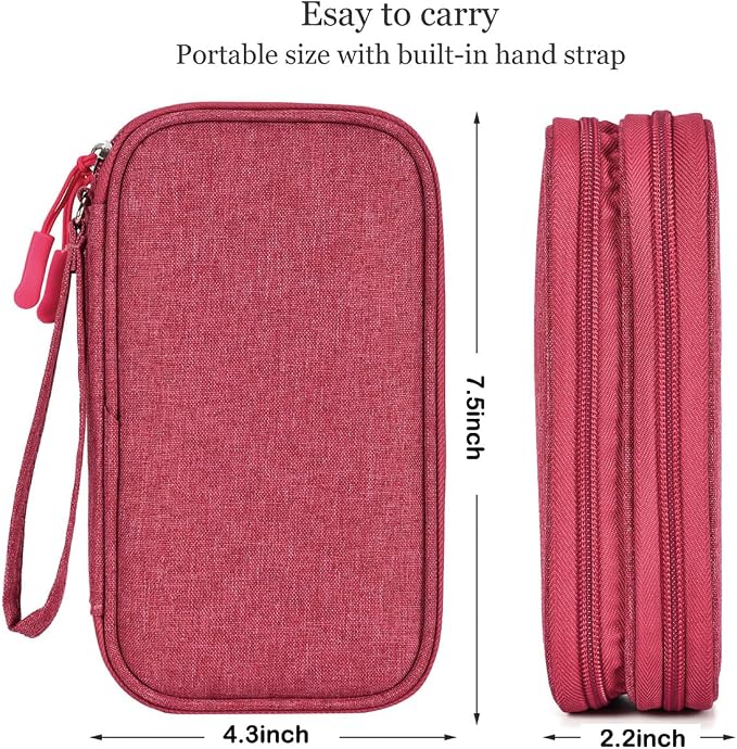 CAAORDKSO Small Cable Organizer Bag, Charger Organizer Case Pouch Travel Bag - Image 4