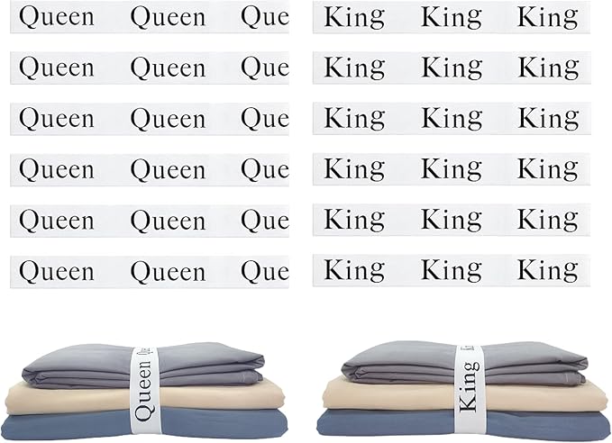 12 Pieces Bed Sheet Organizer Bands, Closet Organization Sheet Straps, Linen by Maletnd