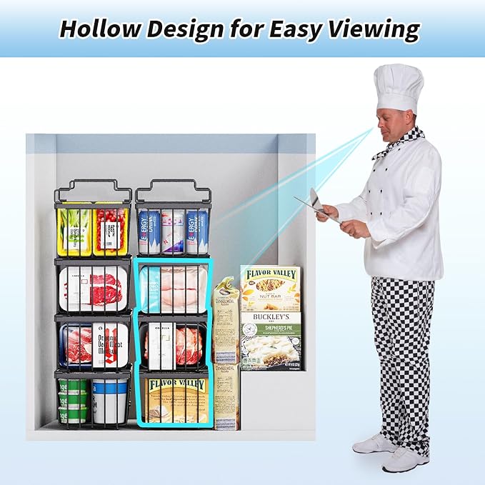 4 Pack Freezer Organizer Bins Suitable - Image 6