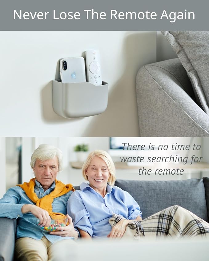LINFIDITE 2 Pack TV Remote Holder Wall Mount Remote Control Holder - Image 2