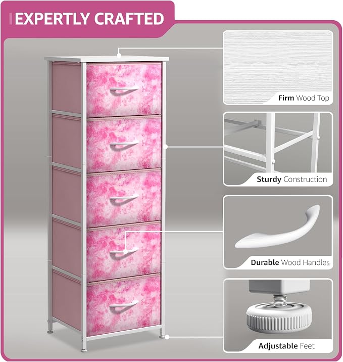 Sorbus Fabric Dresser for Kids Bedroom - Image 4