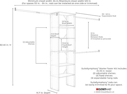 ClosetMaid SuiteSymphony Wood Closet Organizer Starter Kit - Image 13