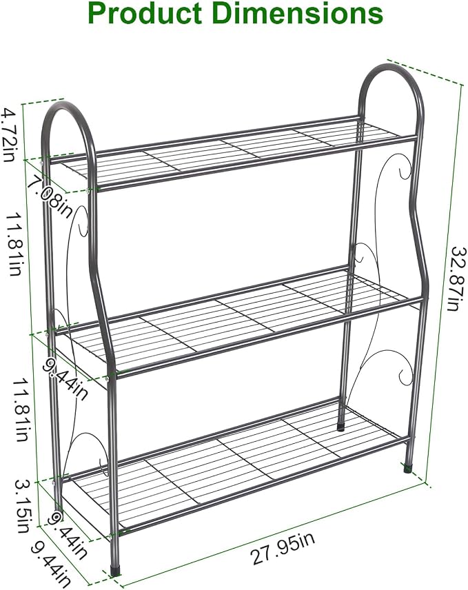 Storage Shelf Flower Pot Stand Hanging Plant Stand Planter Shelves Flower Pot - Image 7