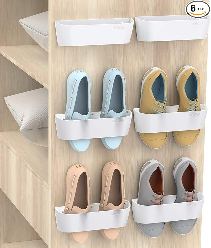 Wall Mounted Shoes Rack 6Pack by Yocice