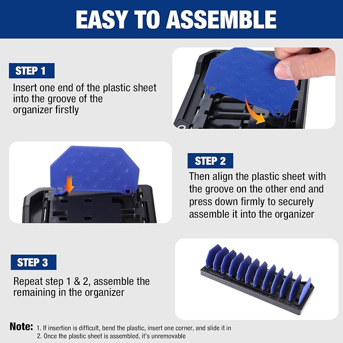 WORKPRO Plier Organizer Rack, 13.5" Foldable Tool Organizer, Wall Mount - Image 6