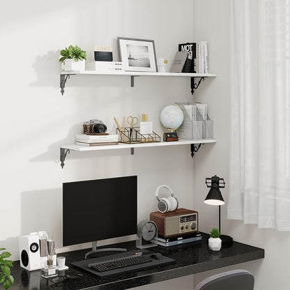 Fun Memories 40 Inch Floating Shelves Wall Mounted, 8 Inch Deep Wall Shelves - Image 2
