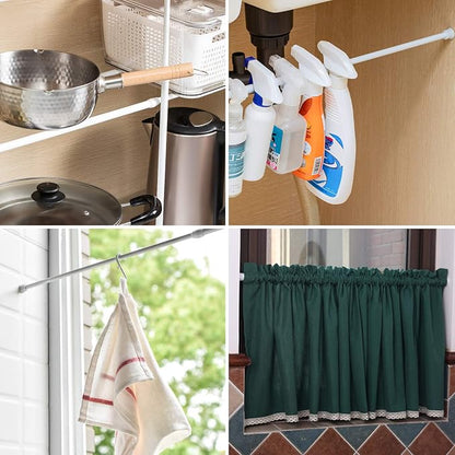 AIZESI Spring Tension Curtain Rods Short Tension Rod - Image 5