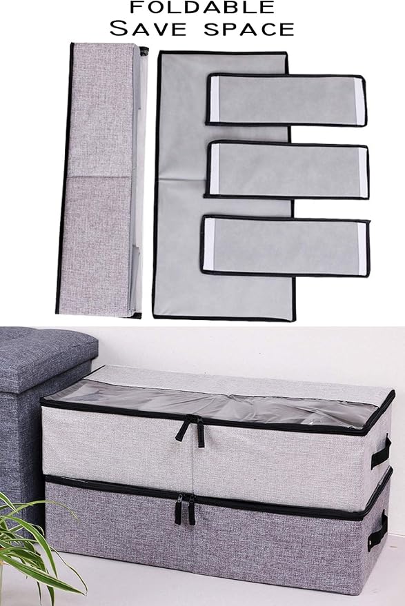 AARAINBOW 2 Packs Foldable Under Bed Shoes Organizer - Image 7
