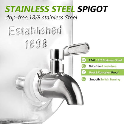 1 Gallon Drink Dispenser with Spigot 18/8 Stainless Steel – Airtight & - Image 6