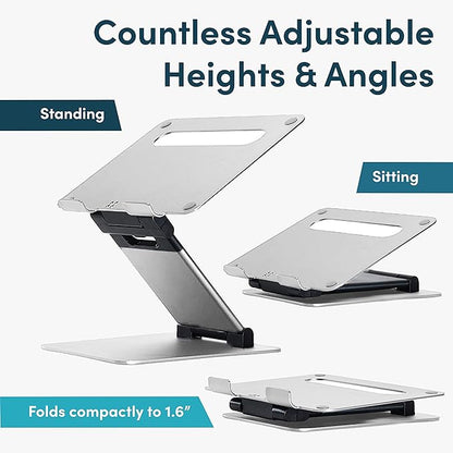 Laptop Stand for Desk, Ergonomic Sit to Stand Laptop Holder Convertor, - Image 3